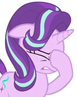 😑 df011bcb Starlight Glimmer My Little Pony 포니, 만화, 캐릭터, 스타라이트 글리머, 얼굴 감싸기 telegram sticker