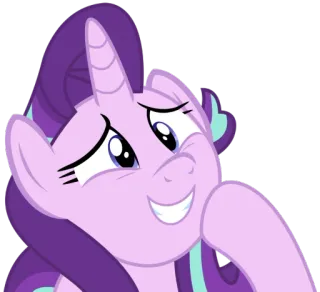 😅 dfe9fa2b Starlight Glimmer My Little Pony 스타라이트 글리머, 포니, 만화, 귀여운, 미소, 행복한 telegram sticker