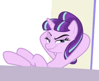 😈 f84ba380 Starlight Glimmer My Little Pony 만화, 조랑말, 마법, 우정, 애니메이션 telegram sticker