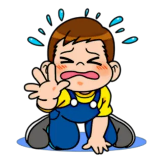 😣 c6945a7d triste, llorando, niño, dibujo animado, molesto, lloroso, angustiado whatsapp sticker