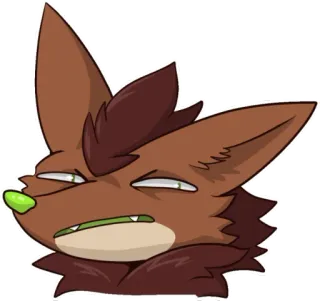 🍌 2d37a6c8 renard, dessin animé, animal, poilu telegram sticker