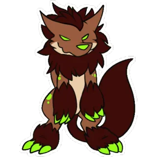 😈 7fbe561b loup, furry, monstre, animal, fantaisie telegram sticker