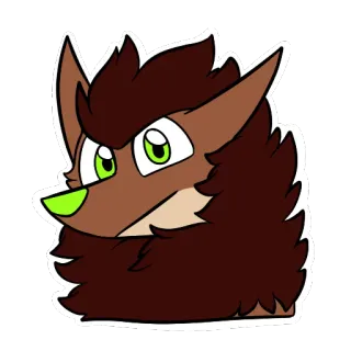 👀 abd94150 Furry, Loup, Animal, Dessin animé, Sticker, Illustration, Anthropomorphe telegram sticker