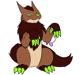 😵‍💫 da416221 Dessin animé, Animal, Créature, Art numérique, Monstre, Furry telegram sticker