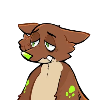 ✂ fd92bea6 chien, dessin animé, animal, triste, poilu telegram sticker