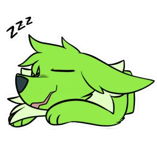 😪 6c2b407a zzz tidur, anjing, hewan, kartun, istirahat, tidur siang telegram sticker