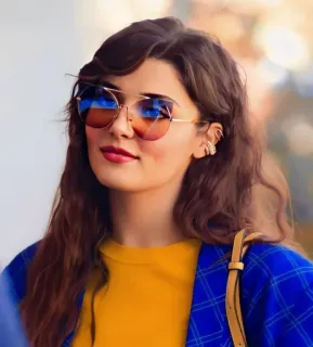 😎 0a6f9313 wanita, kacamata hitam, potret, mode, gaya, orang, pakaian, perhiasan telegram sticker