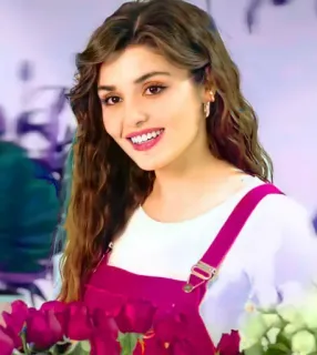 💞 3c560538 wanita, potret, senyum, aktris, berbunga, bunga telegram sticker