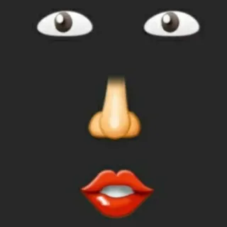 💋 0dab4056 gezicht, emoji, mond, ogen, neus, delen van het gezicht telegram sticker