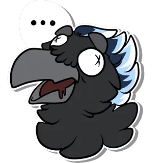 😵 299de7e3 cartoon, vogel, pratend, uitdrukking telegram sticker
