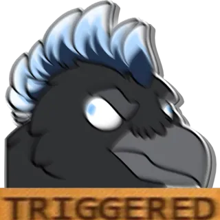 ❗ 2e3c3950 TRIGGERED meme, getriggerd, reactie, vogel telegram sticker