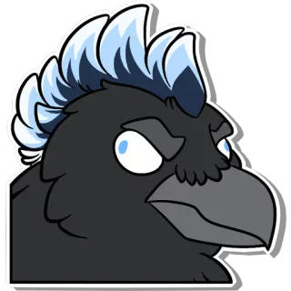 ❕ 6e8311e9 vogel, cartoon, sticker, dier, kraai, vogel telegram sticker