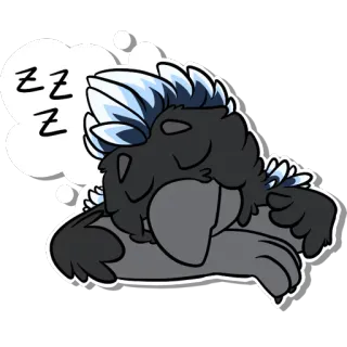 😴 e4c7945a ZZZ slapen, slaap, droom, schattig, dier, cartoon telegram sticker