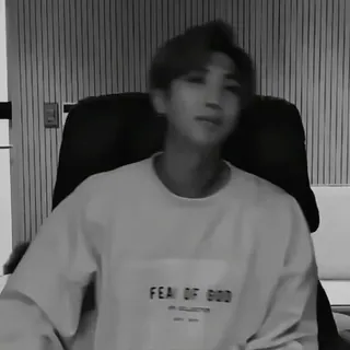 👋 aec06548 FEAR OF GOD man, sitting, fear of god, sweater, indoors, blurred telegram sticker