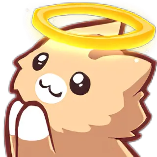 👍 678b687a 卡通, 动物, 可爱, 光环, 卡哇伊, Q版 telegram sticker