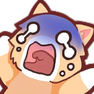 😱 7f09650b 震惊, 害怕, 卡通, 猫, 动物, 反应 telegram sticker