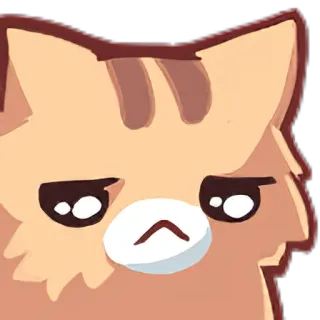 😕 b997e37a 猫, 悲伤, 可爱, 表情符号 telegram sticker
