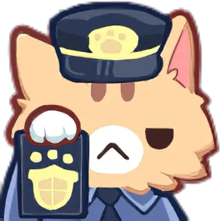 👮‍♂️ f6d5bf90 猫, 警官, 警察, 制服, 动物 telegram sticker
