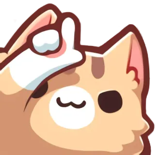 ☝️ 2a16e5de แมว, สติกเกอร์, น่ารัก, สัตว์, การ์ตูน, มีม telegram sticker