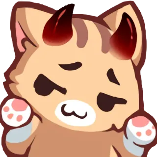 😈 5af2a24e แมว, ปีศาจ, น่ารัก, สัตว์, สติกเกอร์, คาวาอิ, ปีศาจ telegram sticker