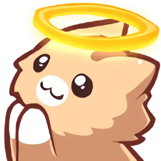 😇 dba77a33 น่ารัก, สัตว์, แมว, รัศมี, นางฟ้า telegram sticker