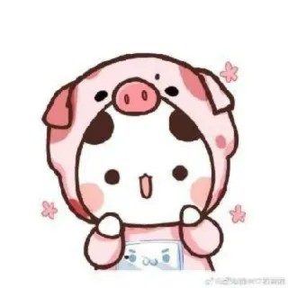 🍒 a9406fa7 可爱, 猪, 卡通, 卡哇伊, 动物, 小猪, 角色 telegram sticker