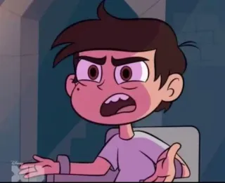 😠 0738dd2d Marco Diaz Star vs. the Forces of Evil 만화, 화난, 캐릭터, 마르코, 별나비 vs 악당 telegram sticker