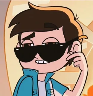 😎 154ad81c Marco Diaz Star vs. the Forces of Evil 만화, 선글라스, 멋진, 캐릭터, TV 프로그램 telegram sticker