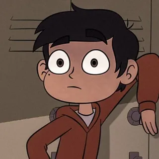 😐 504bf2d3 Marco Diaz Star vs. the Forces of Evil 만화, 캐릭터, 마르코 디아스, 별나비 telegram sticker