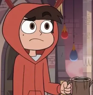 😐 516b4365 Marco Diaz Star vs. the Forces of Evil 만화, TV 프로그램, 마르코 디아즈, 별나비 대 악의 세력, 캐릭터, 후드티 telegram sticker