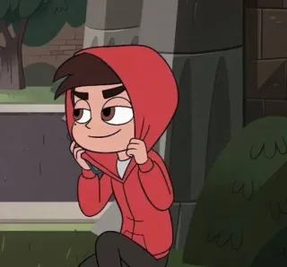 😈 daae9001 Marco Diaz Star vs. the Forces of Evil 만화, 캐릭터, 소년, 후드티, TV 프로그램 telegram sticker