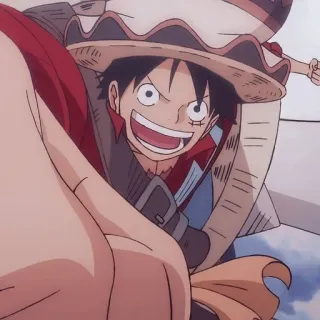 👊 0991a9ce Monkey D. Luffy One Piece anime, cartoon, pirate, one piece, luffy telegram sticker