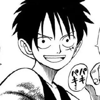 😏 e75ee9aa Monkey D. Luffy One Piece パパ anime, manga, one piece, luffy, monkey d. luffy, smile telegram sticker