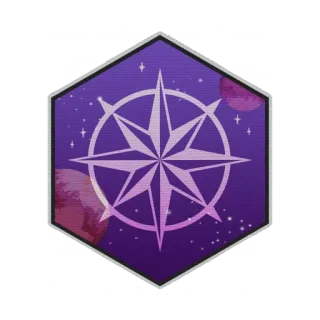 🧭 1a1b5fde kompas, bintang, luar angkasa, planet, navigasi, ungu telegram sticker