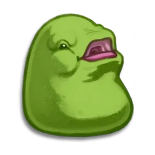 🤟 455d8f0c hijau, gumpalan, makhluk, monster, kartun telegram sticker