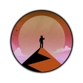 🌄 cdd7aef3 astronot, bulan, gunung, luar angkasa, siluet, eksplorasi telegram sticker