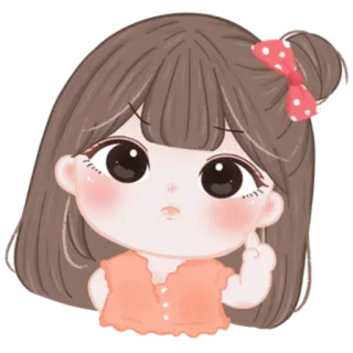 🎀 c75a3ec5 Kartun, Gadis, Jari tengah, Ofensif, Stiker, Ilustrasi telegram sticker