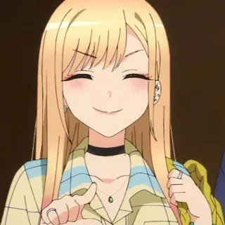 😈 70755885 Marin Kitagawa My Dress-Up Darling anime, cute, girl, smiling, fashion, marin kitagawa, my dress-up darling telegram sticker