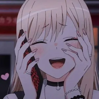 ❤️ a31e5077 Marin Kitagawa My Dress-Up Darling anime, girl, smiling, Marin Kitagawa, My Dress-Up Darling telegram sticker