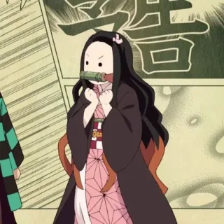 🎋 647d1357 Nezuko Kamado Demon Slayer 动漫, 祢豆子, 鬼灭之刃, 可爱, 漫画, 粉丝艺术 telegram sticker