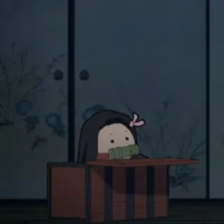 🎋 bfbc6c5e Nezuko Kamado Demon Slayer 动漫, 祢豆子, 鬼灭之刃, 卡哇伊, 可爱, 角色, 动漫女孩 telegram sticker