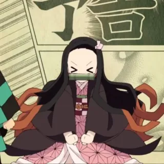 🎋 e26ce29b Nezuko Kamado Demon Slayer 动漫, 祢豆子, 鬼灭之刃, 卡通, 漫画 telegram sticker