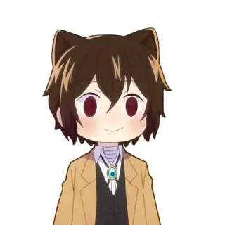 ⛓ 247c0d4f Dazai Osamu Bungou Stray Dogs 애니메이션, 다자이, SD, 팬아트, 귀여운 whatsapp sticker