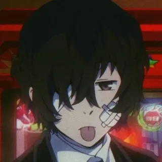 ⛓ a65f54fe Osamu Dazai Bungo Stray Dogs 애니메이션, 문호 스트레이 독스, 다자이, 다자이 오사무, 캐릭터 whatsapp sticker