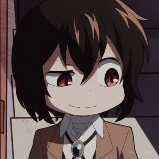 ⛓ c122452a Osamu Dazai Bungou Stray Dogs 애니메이션, 만화, SD캐릭터, 문호 스트레이 독스, 다자이 오사무, 다자이, 귀여운, 애니메이션 캐릭터 whatsapp sticker