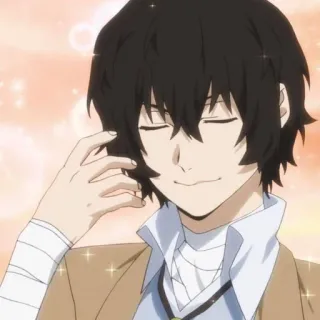 ⛓ c13a2cc5 Osamu Dazai Bungou Stray Dogs 애니메이션, 캐릭터, 미소, 다자이, 문호 스트레이 독스 whatsapp sticker