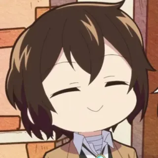 ⛓ e5520ebc Osamu Dazai Bungo Stray Dogs 애니, 문호 스트레이 독스, 다자이, 다자이 오사무, 귀여운 whatsapp sticker