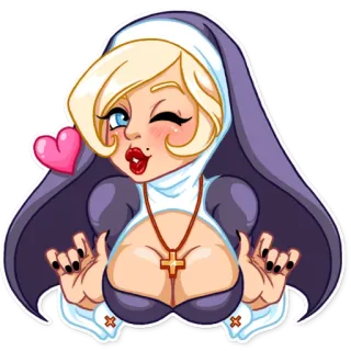Naughty Nun telegram stickers