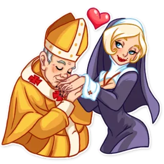 Naughty Nun telegram stickers