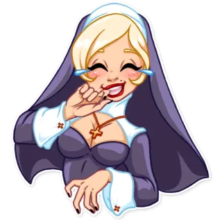 Naughty Nun whatsapp stickers
